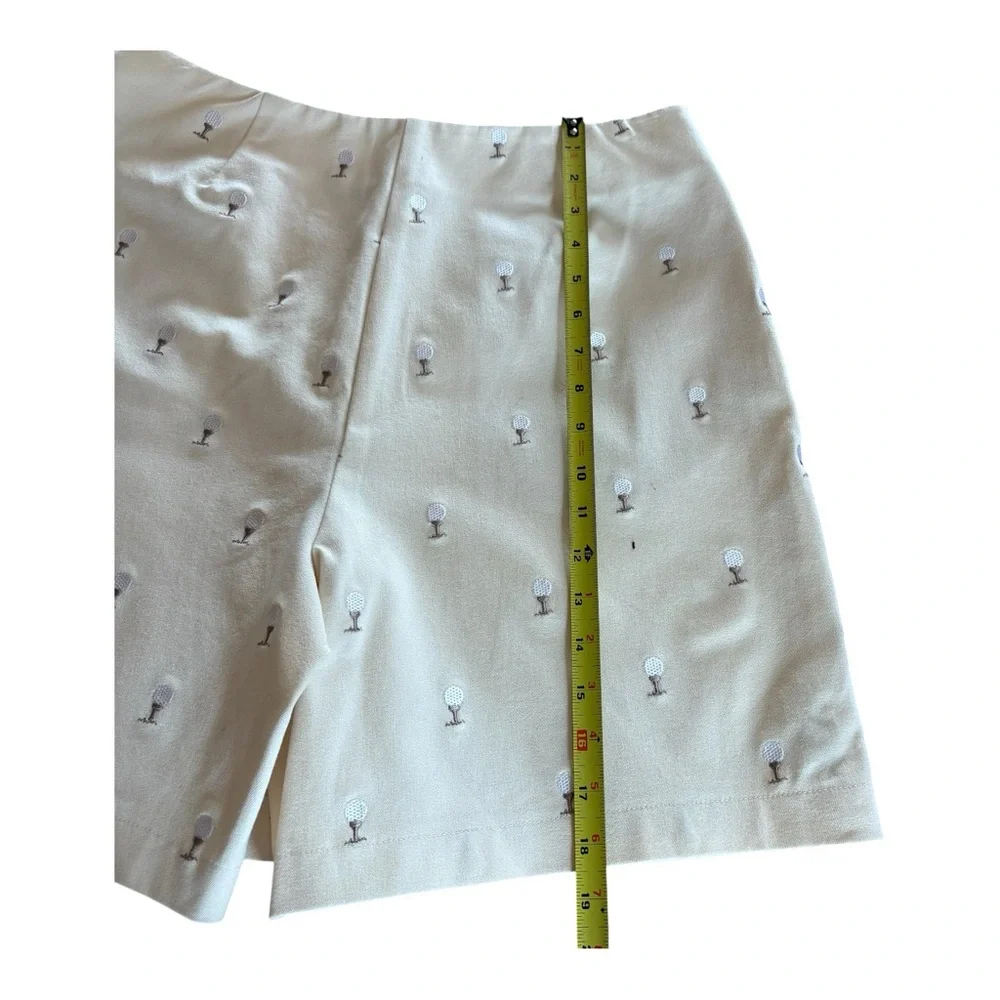 NWOT St. John Sport by Marie Gray Beige Golf Embroidered Wrap Skort Sz 12